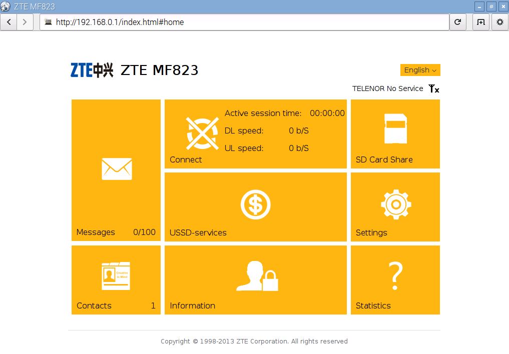 ZTE MF823 mgmt